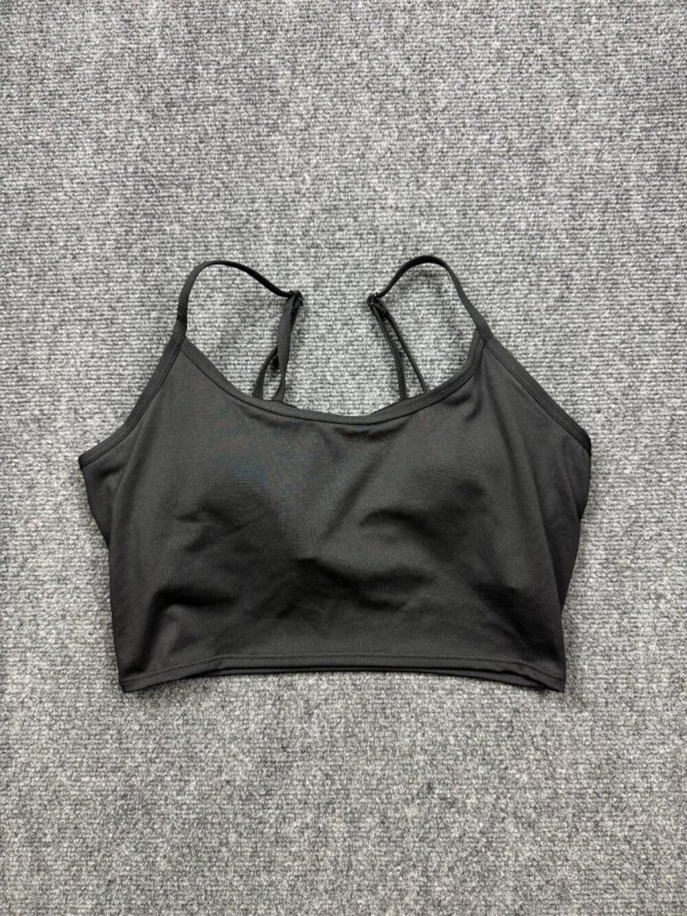 PINK Sports Bra Women's Medium Large Lightly Lined Black Strappy Solid Back